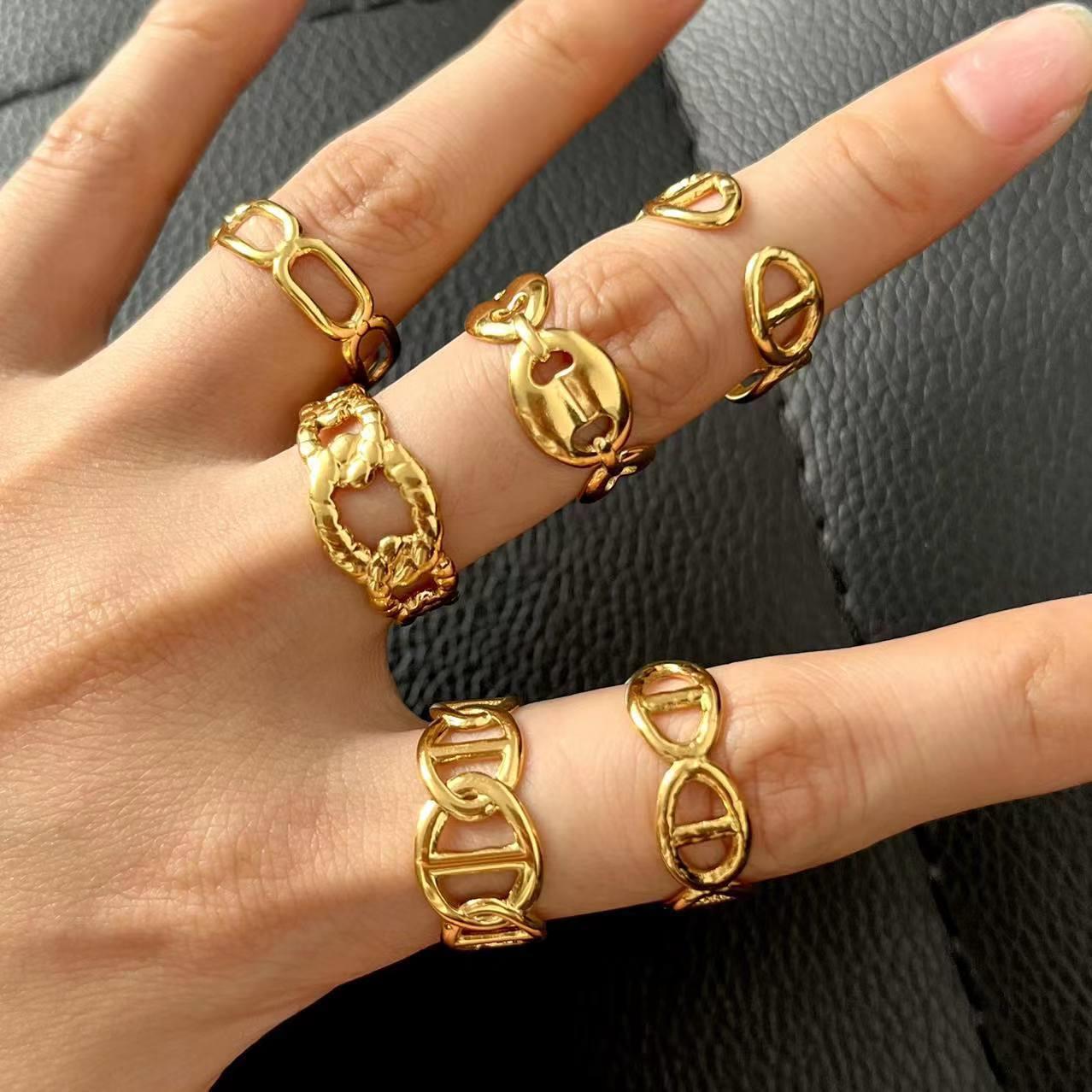Stainless Steel Rings for Women Jewelry Summer Accessories