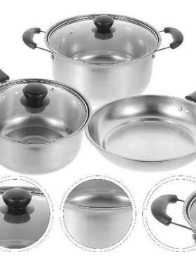 Stainless Steel Pot Set Small Saucepan Cooking Pots with
