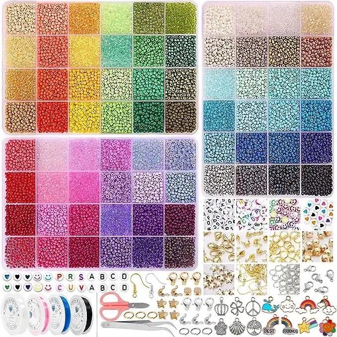 2/3/4mm Charm Glass Beads for Jewelry Making DIY Bracelets