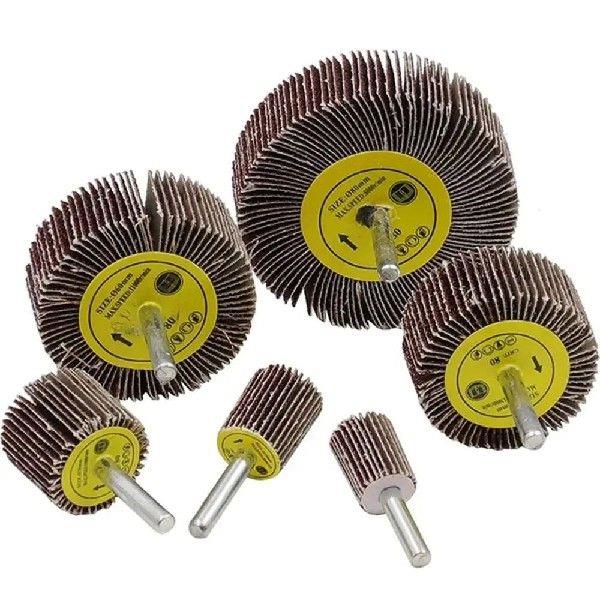 1Pcs 6mm Shank Grinding Wheel Abrasive 80 Grit Sanding Flap