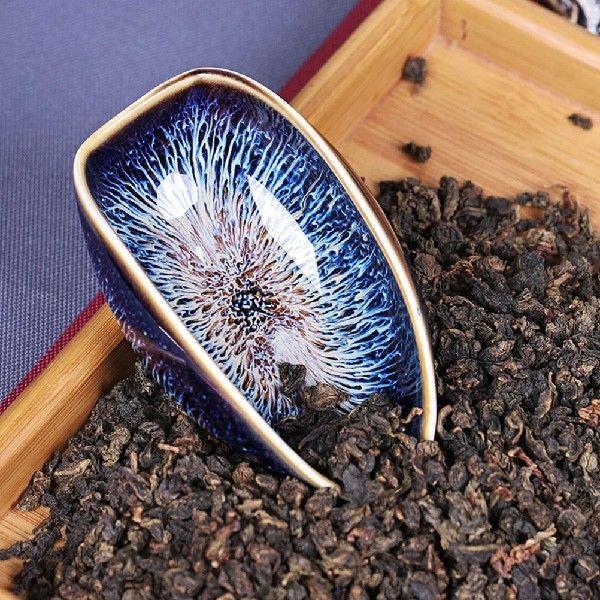 Retro Ceramic Tea Shovel Tea Scoop Holder Teaspoon