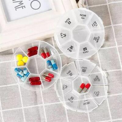 7 Day Mini Weekly Tablet Pill Medicine Box Splitters Travel