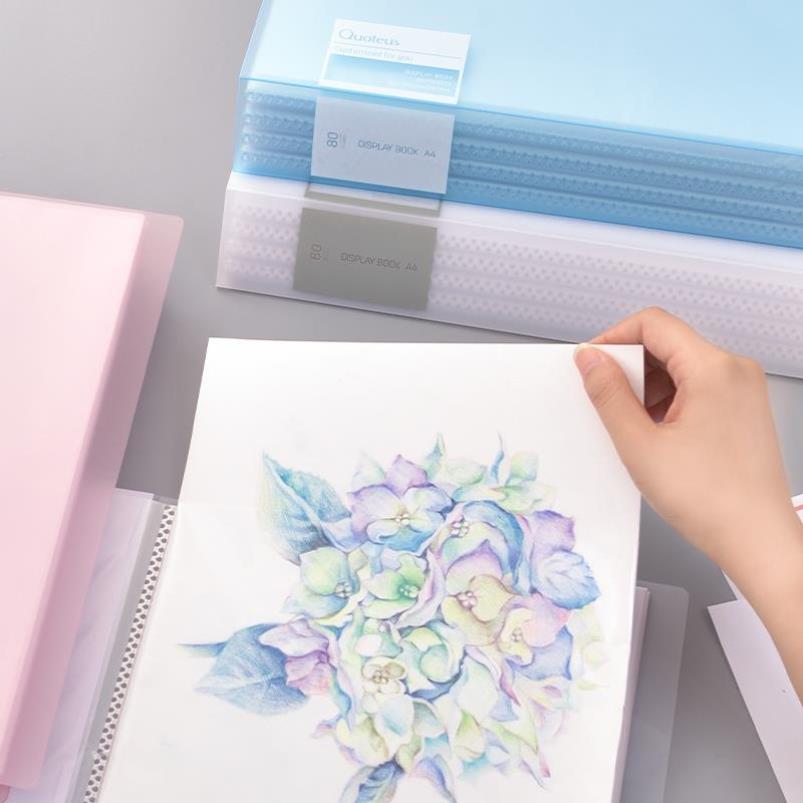 a4 clear book poster art holder file binder透明资料册文件夹