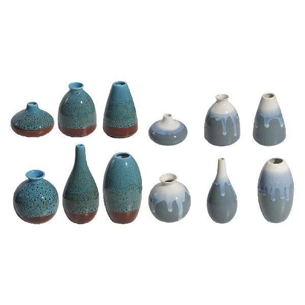 6x Ceramic Vase Set Pottery Vases for Dried Fresh Flowers