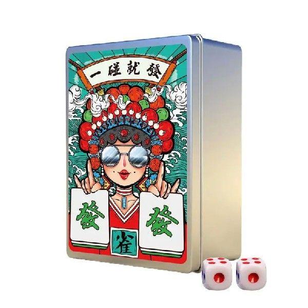 Mahjong Pokers Playing Cards Waterproof Portable Travel