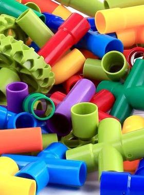 DIY Water Building Blocks Toys Montessori Water Pipe Buildin