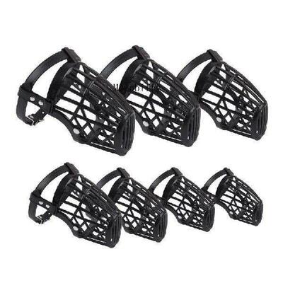 Soft Plastic and Leather Strong Dog Muzzle Basket Design
