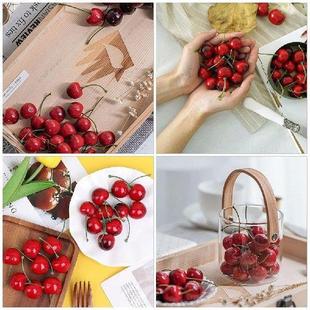 Cherries Fruit Mini Pcs Toys Fruits Lifelike Props Photo