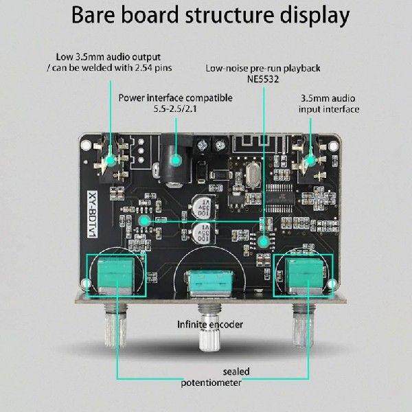 Top Deals XY-BDT Bluetooth 5.1 Decoder Board Two-Channel