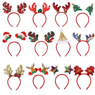 Christmas Hairband Elk Horn Five-star Headband Christmas Dec
