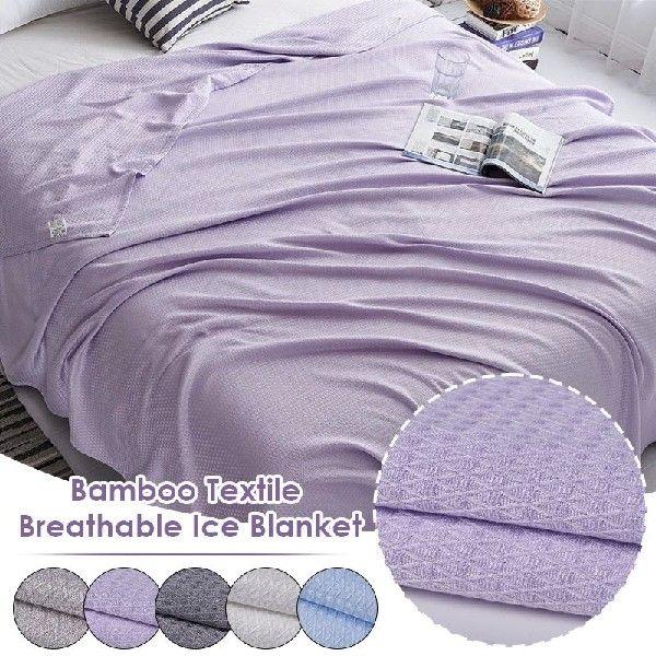 Summer Cool Bamboo Fiber Throw Blanket Air Conditioning Nap
