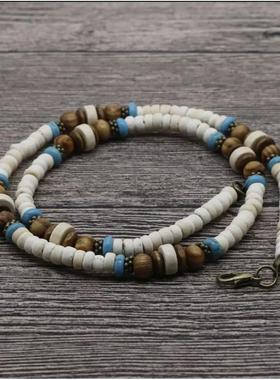 Trendy Simple Black Matte Stone Beads Necklace Men Summer