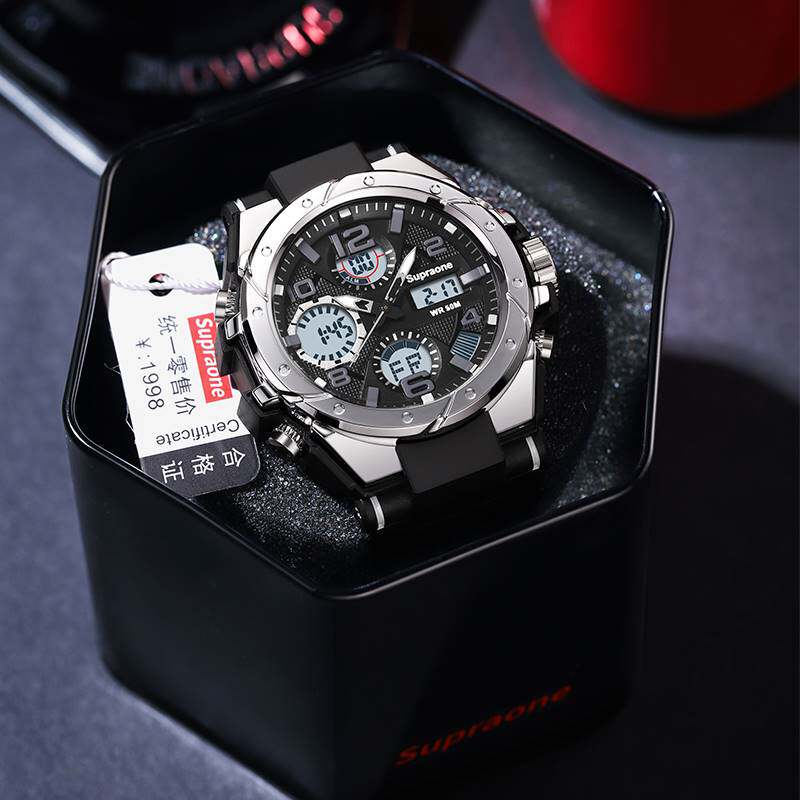 钢铁之心手表男款高中学生潜水户外运动机械电子520礼物送男友