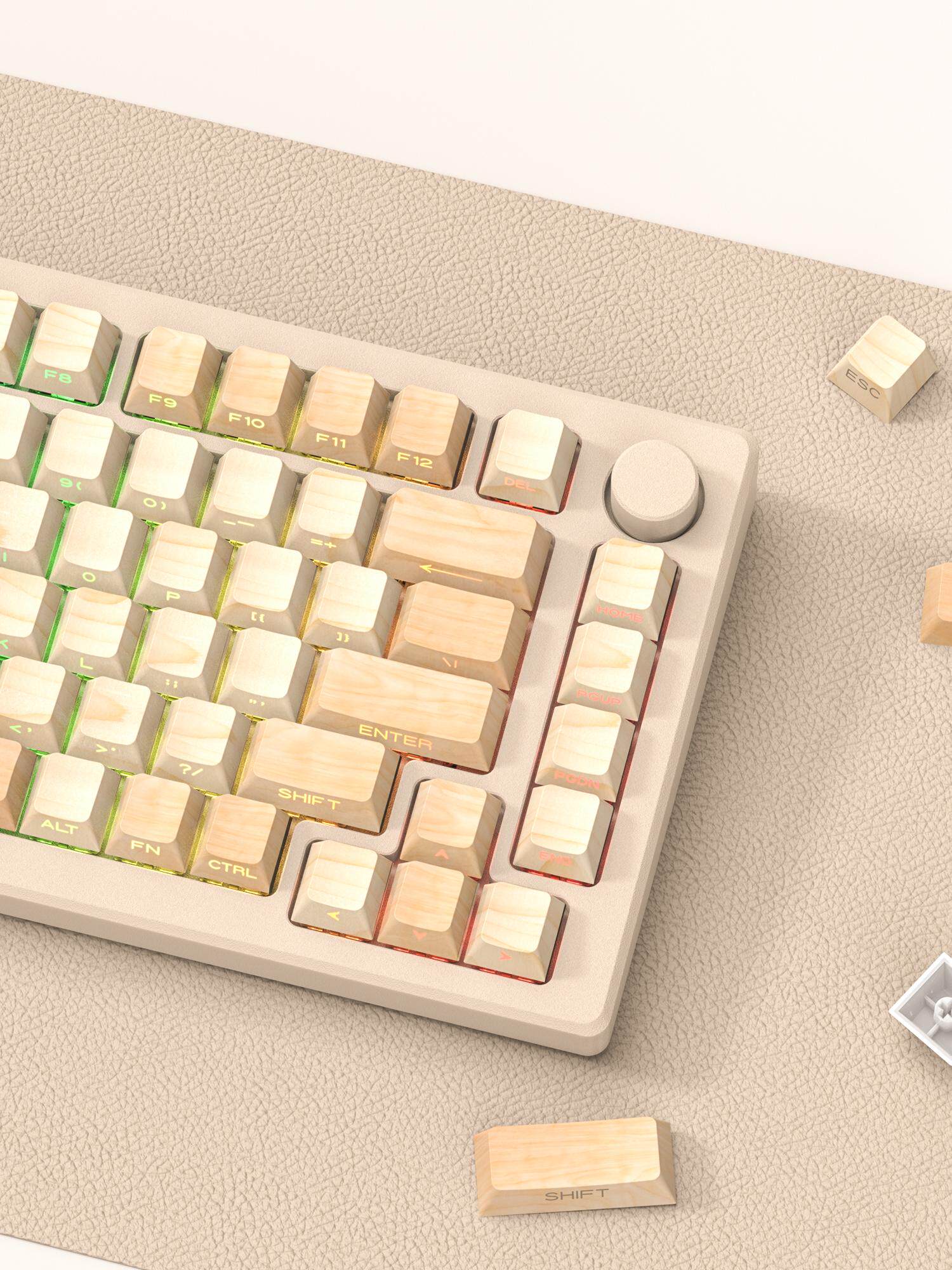 WOMIERS LOG SERIES OF ORIGINAL SIDE-ENGRAVED KEYCAPS PBT CREATIVE PERSONALITY TRANSLUCENT KEYCAPS SUBLIMATION