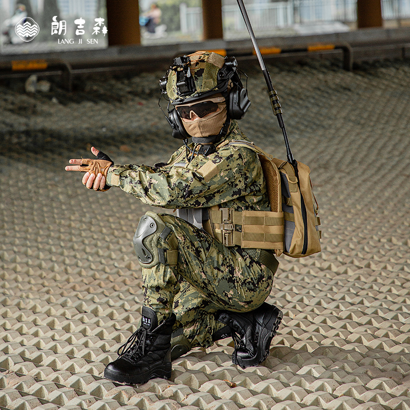 儿童迷彩服套装长袖春秋季户外战术拓展男女童军训士兵训练演出服