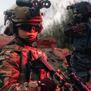 战术风纯棉儿童迷彩服套装男童户外战术特种兵夏令营长袖装备衣服