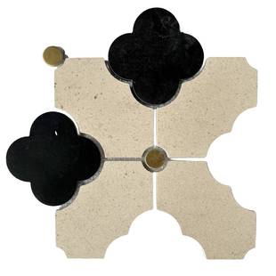 法式大理石材马赛克黑白花砖卫生间瓷砖轻奢厨房阳台浴室背景墙砖