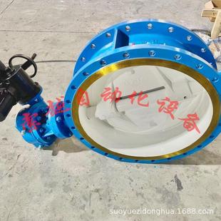 16C D343H DN350多层次密封法兰涡轮蝶阀三偏心操作方便