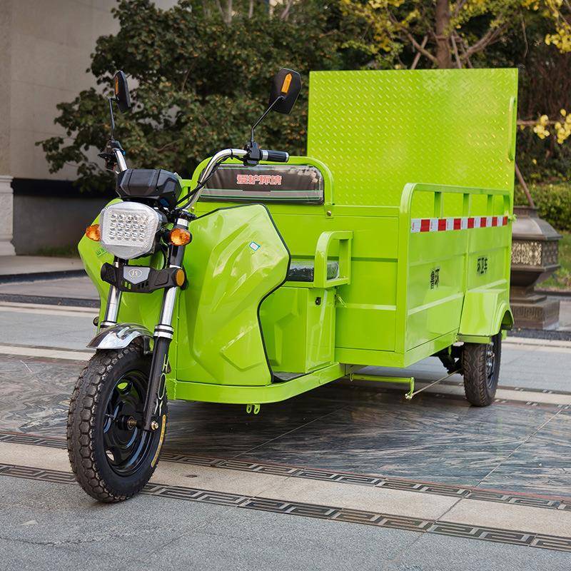 六桶垃圾清运车电动三轮车小区物业垃圾桶运输车240垃圾桶x6
