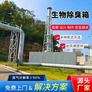 玻璃钢生物除臭箱生物滤池污水厂垃圾站屠宰场废气处理除臭塔设备