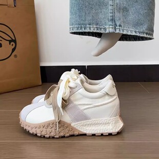 新款 子春秋季 厚底休闲女鞋 阿甘鞋 小个子内增高7cm德训鞋 女款 女鞋