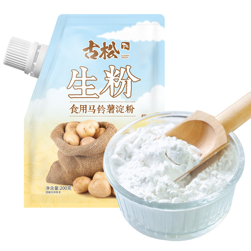 古松带嘴马铃薯淀粉 家用烹调勾芡食用生粉面包蛋糕饼干烘焙200g图片