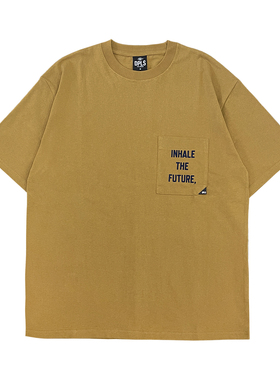 DPLS 休闲系列夏季新款宽松T恤纯棉日常绒面字母休闲圆领潮流短袖