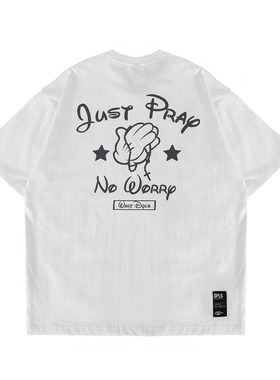 DPLS 洛杉矶潮牌 宽松版趣味嘻哈 T恤 夏季青春流行休闲时尚 短袖