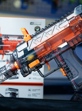 创意过年摔pao玩具枪软弹发射器三角洲透明mp7摔pao枪新年礼物