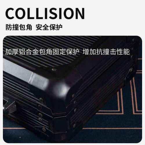 SLL德州筹码箱子黑色200300500码手提铝箱EVA收纳盒箱子筹码架