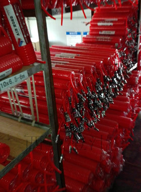 12*8进口PU3-15米气泵 螺旋气管 空压软管 带接头风管 伸缩弹簧管