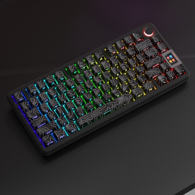 等高线侧刻透光键帽PBT热升华工艺原厂高度132键Wooting个性创意