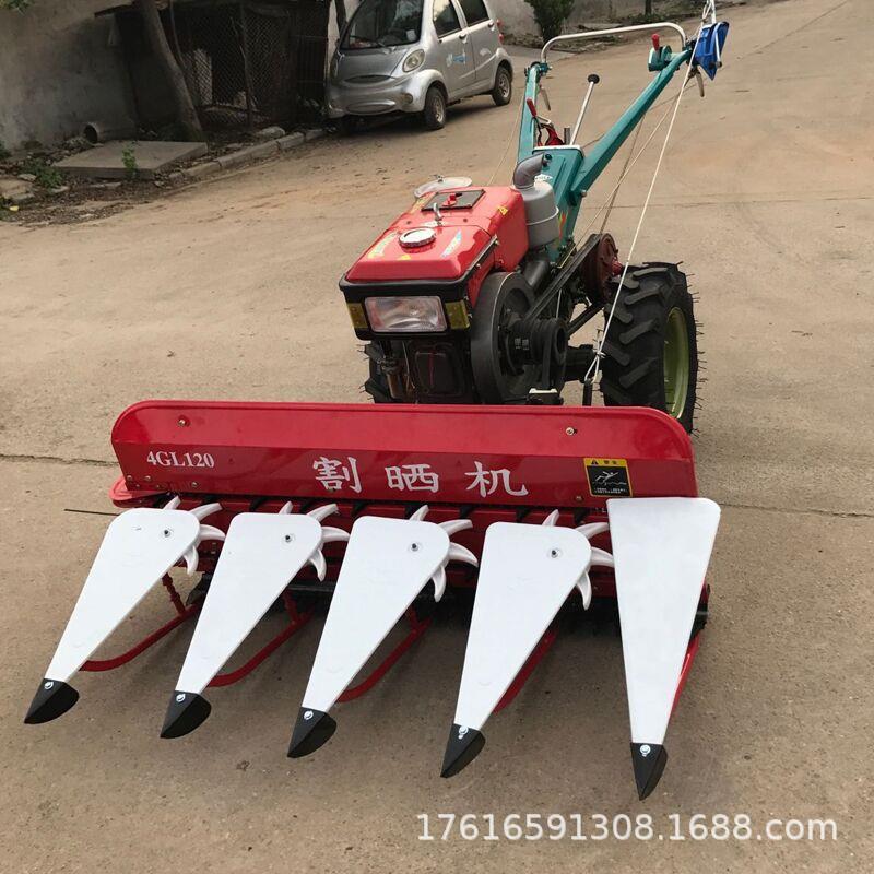 手扶前置式割稻机 家用小型履带式稻谷油菜籽收割机