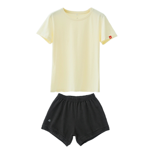 艾扬格瑜伽习练套装女款春夏季短裤短袖棉质专业普拉提运动服装