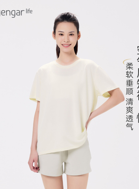 空气层短袖T恤女款时尚休闲圆领保暖上衣百搭新品Iyengar Life
