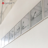 饰画报壁画热销新品 艾扬格大师瑜伽体式 挂画简约无相框客厅场馆装