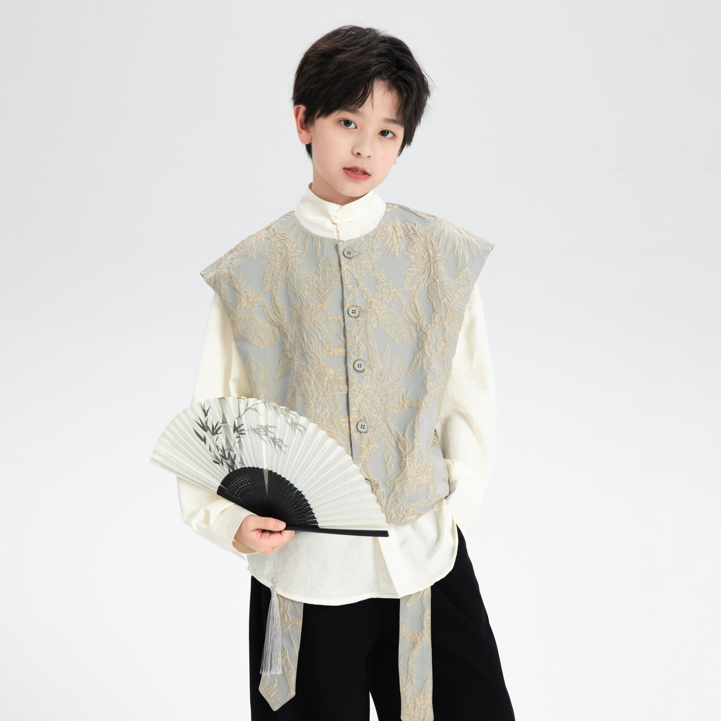 男童春秋国风套装2025新款