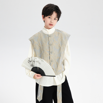 男童春秋国风套装2025新款