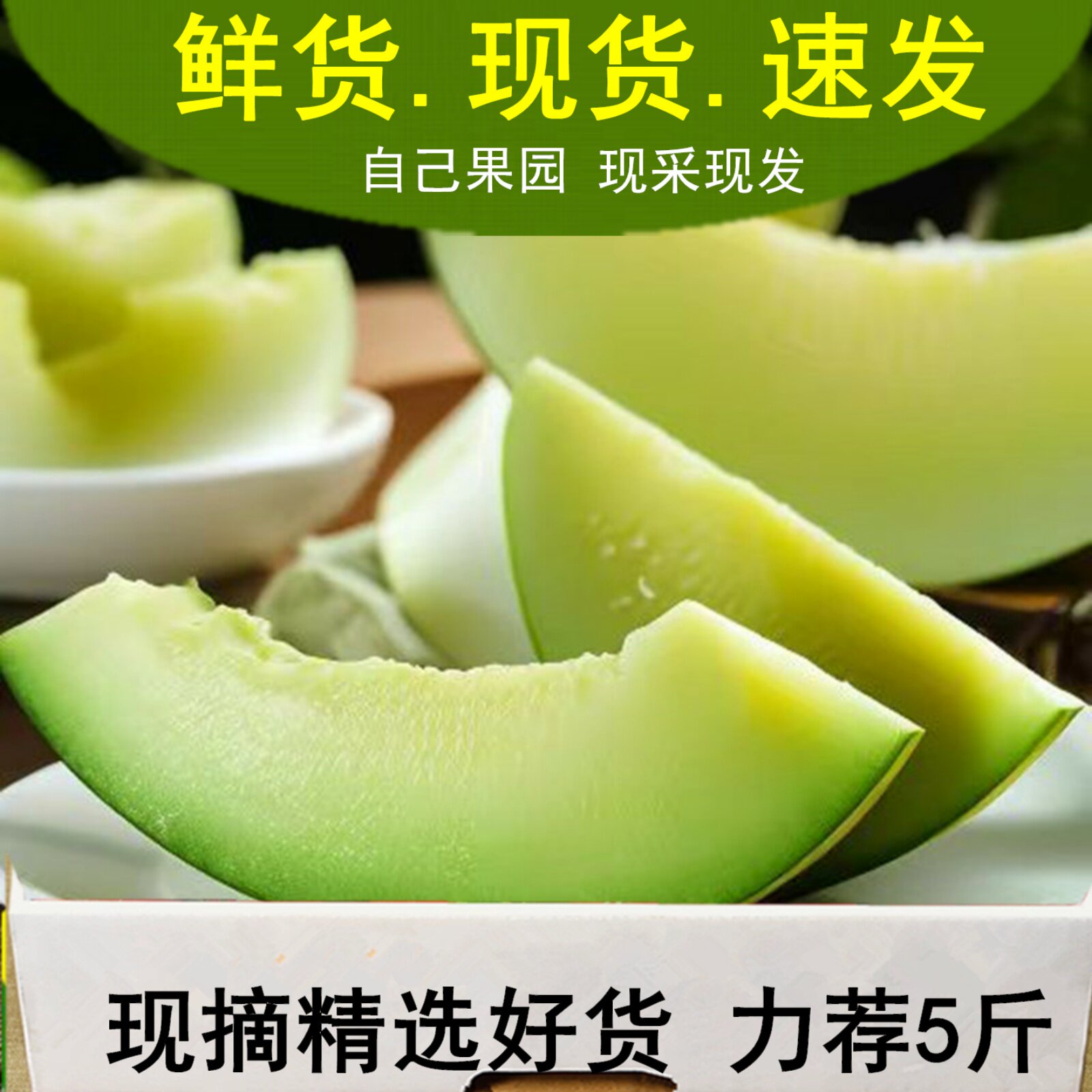正宗冰淇淋玉菇甜瓜新鲜当季水果白皮绿肉香甜玉茹蜜小香瓜