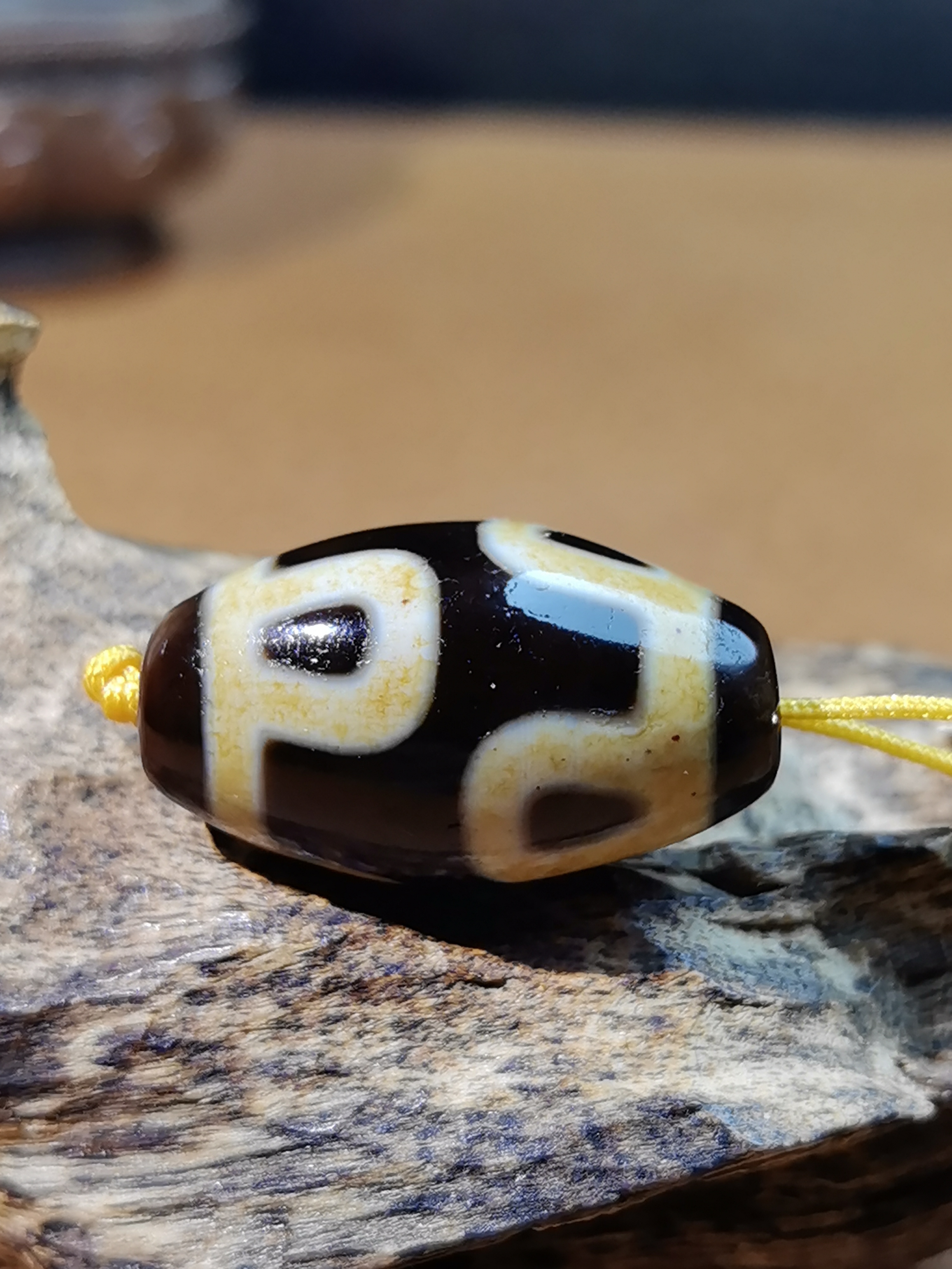 红砂金沁六瓣莲花天珠藏传九眼石页岩玉髓玛瑙真品油润饱满胖美