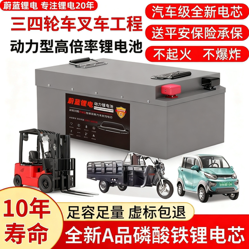 三轮四轮车专用48v60v72伏锂电池