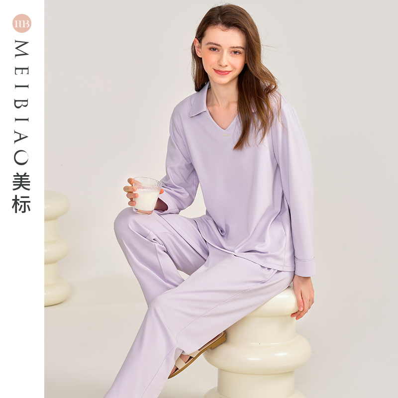美标100%磨毛棉睡衣套装