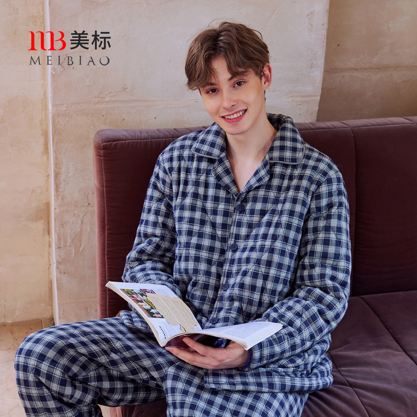 美标男士三层加厚夹棉套装