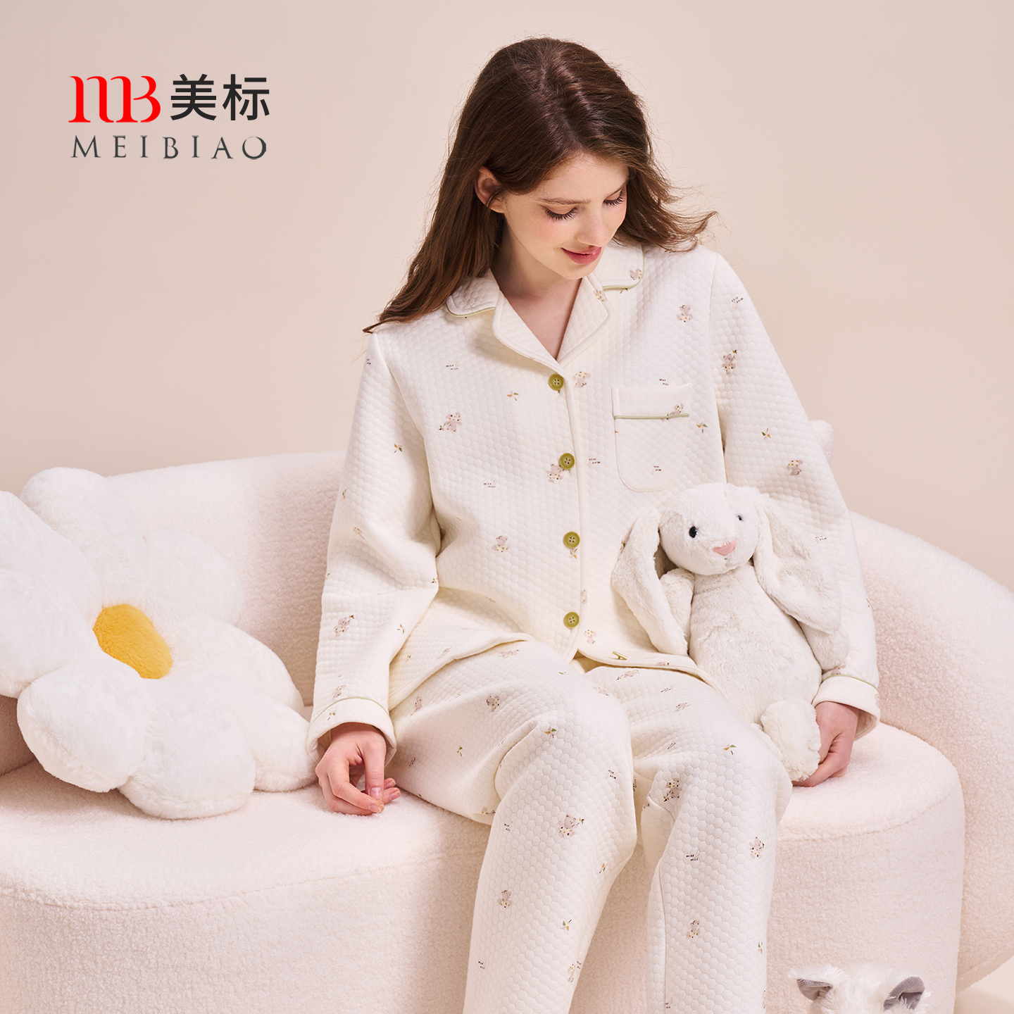 美标女士夹棉长袖套装