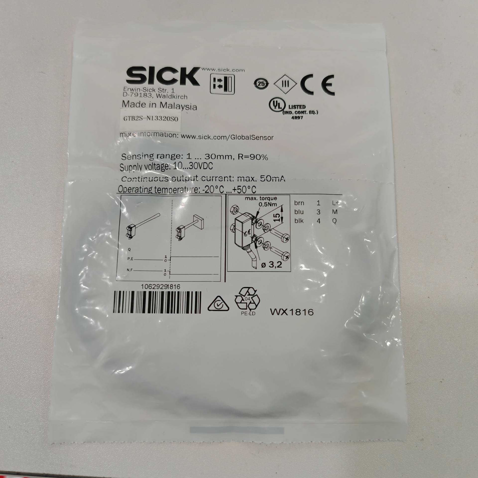 [议价]德国SICK西克光电传感器GTB2S-N13320S0，产