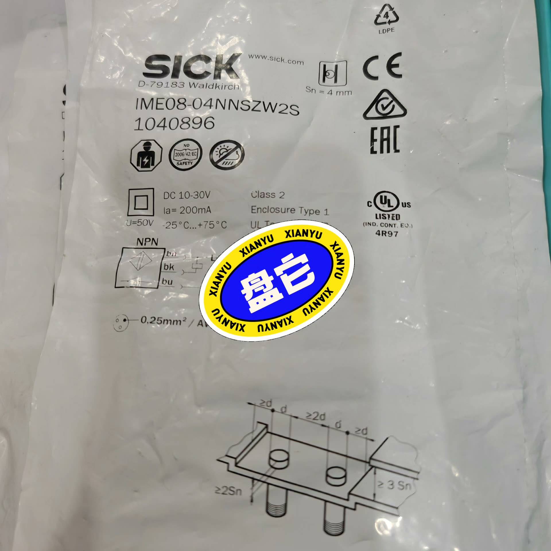 [议价]正品1040896德国西克SICK接近传感器IME08-