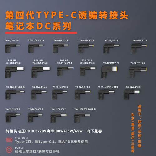 TYPE-C诱骗转接头适用于电
