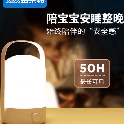 金莱特床头小夜灯母婴婴儿喂奶家用宿舍床头灯充电灯台灯应急灯