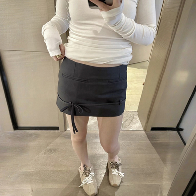 DAKUANGA  秒变腿精进阶 蝴蝶结半身裙防走光短裙女小个子显高裙