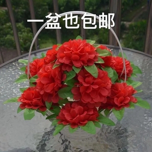 11清明节花祭祀用品花篮墓碑前摆花扫墓花塑料花上坟花盆花绢花